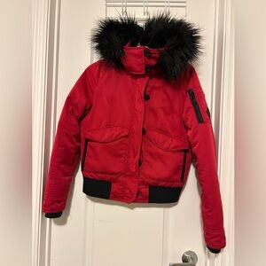 Hollister Ultimate Down Puffer Jacket with Faux Fur Hood